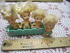 Tyco 1990 4 quadruplets tiny miniature Dolls for dollh