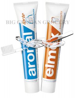 ARONAL & ELMEX   set with 2 German Toothpaste   2 x 75 ml