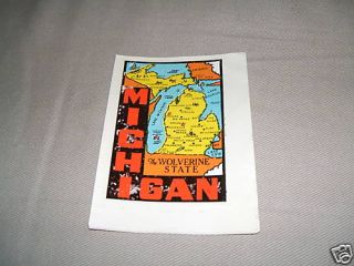 Vintage Lindgren Turner Michigan Travel Decal