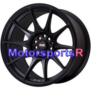 17 XXR 527 Flat Black Staggered Rims Wheels Concave Stance 5x114.3 93 