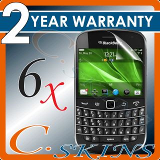 6x C. Skins Blackberry Bold 9900 Touch Clear Screen Protector, LCD 