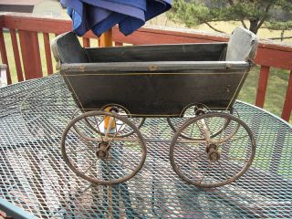 Anitque vintage Whitney Reed Co. doll Carriage Buggie