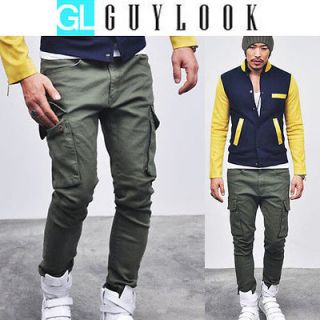 Tough chic Military Mod Mens Spandex Skinny Baggy Urban Cargo Pants by 