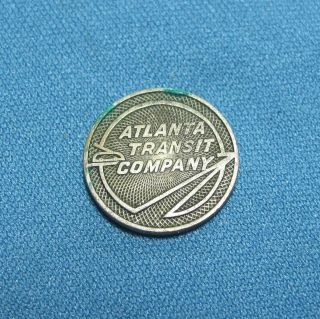 Vintage Atlanta Transit Co GA Going Your Way One Fare Small Token 