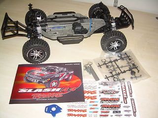 Traxxas Slash 4wd 4 wheel drive 4x4 Roller chassis with Tires No body 