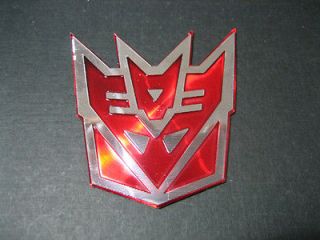 Transformers Decepticons Aluminium Laser Emblem (Red)