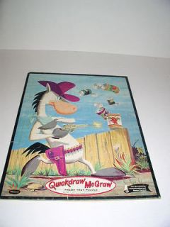 Whitman #4440, Quickdraw McGraw Frame Tray Puzzle 1960
