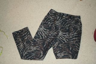 NWOT $118 Karen Kane Brown/Black Zebra Print Skinny Jeans