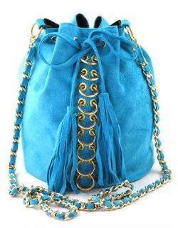 New w/Tags Authentic MK Totem Aqua Turquoise Pierced Pouch Handbag
