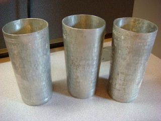 Banka Tinwerk Hammered Aluminum? Tin? Tumblers Used