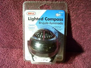 NOS BELL ACCESSORY COMPASS AUTO TRUCK DASH DASHBOARD RED LIGHTED IN 