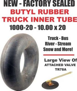   Sealed 10.00 20 10.00x20 1000 20 Truck Inner Tube   Butyl Rubber