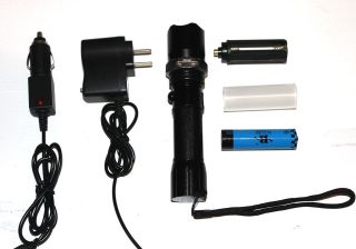 NEW 500 Lumen Q5 Cree LED Flashlight Torch with Zoom +18650 Battery 