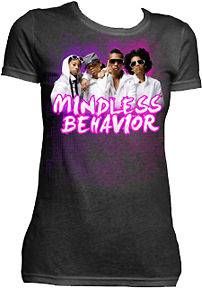 MINDLESS BEHAVIOR ABSTRACT POP MUSIC JUNIOR GIRLS TV T SHIRT SMALL