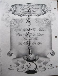 Book Of Shadows Page 17 Working Closing Incantation,Ch​armed,Wicca 