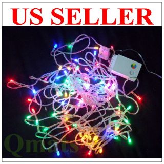 30FT  10M LED Multi color Christmas Wedding Light Wire String 8 