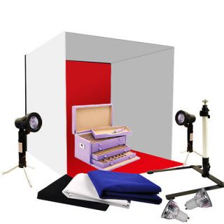   24 Photography Light Tent Backdrop Kit 60cm Cube Lighting In A Box