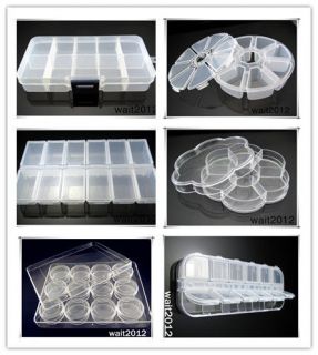 Multi style DIY Jewelry Boxes Transparent Storage Case Box Clear Beads 