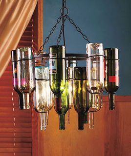 wine bottle chandelier in Chandeliers & Ceiling Fixtures