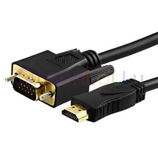 6ft 1.8m VGA to HDMI Adapter Cable Cord For Laptop PC TV Out