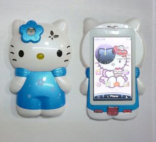   hello kitty Unlocked Quad Band Touch screen TV Dual sim cell phone