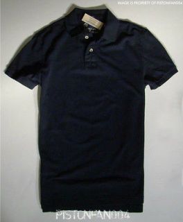 American Eagle Mens Solid Navy Blue Pique Uniform Polo Shirt LARGE NWT