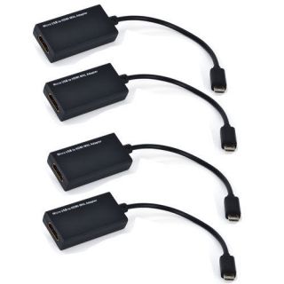 4X MHL Micro USB Male to HDMI Female Adapter Cable For HTC Flyer 