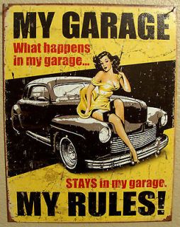 MY GARAGE MY RULES 1950s Antique Vintage BARN FIND LOOK Classic Car 