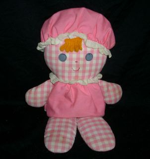 VINTAGE FISHER PRICE LOLLY DOLLY DOLL 420 PINK STUFFED ANIMAL PLUSH 