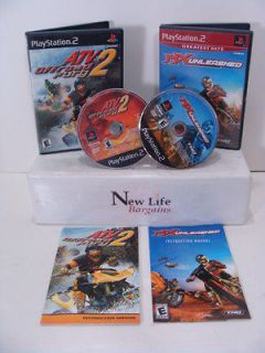 PS2 Game Bundle→ MX Unleashed &ATV Offroad Fury 2 →Cheap 