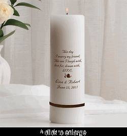 Personalized Unity Candles for Wedding