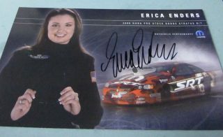 ERICA ENDERS Autographed SLAMMERS NHRA Hero Card