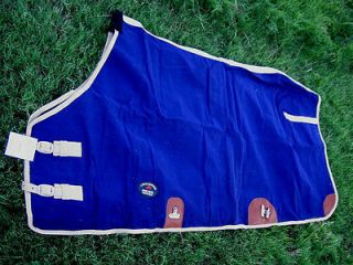 HORSE CANVAS TURNOUT DUCK WINTER BLANKET WOOL LINING NAVY 74