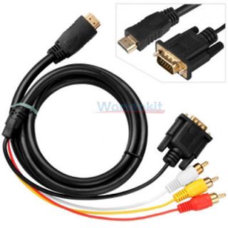   image to zoom Sell one like this New HDMI HDTV to VGA 3 RCA Converter