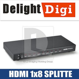 HDMI Audio/Video 3D 1x4 mini Splitter Box v1.3b 1080p HD 4 Port Output 