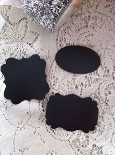 Decorative Chalkboard Labels~Adhesiv​e~Tags~Set 12~French Chic Frame 