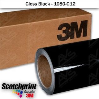   3M 1080 Scotchprint Gloss Black Metallic Vinyl Roof Wrap   4ft x 5ft
