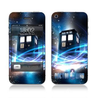Vinyl Skin Cover For iPhone 4 4S Official Doctor Who The Tardis Decal