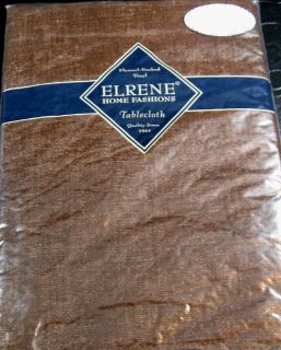 FLANNEL BACKED VINYL TABLECLOTHS BY ELRENE ASSTD SIZES & COLORS 