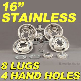    Dually Truck Stainless Simulator Wheel Liner 8 Lug Ford Chevy Dodge
