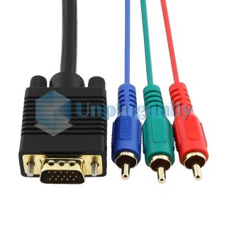 ft VGA to RCA Video Componet Cable for PC Laptop TV Monitor