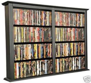 Black 684 CD/DVD Wall Mount Media Storage Rack/Shelf