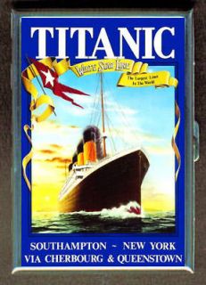 TITANIC POSTER WHITE STAR ID Holder, Cigarette Case or Wallet MADE IN 