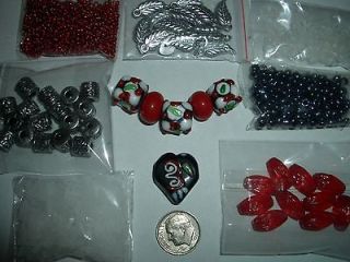 vintage to new jewelry beads kit lot loose lampwork glass seed acrylic 