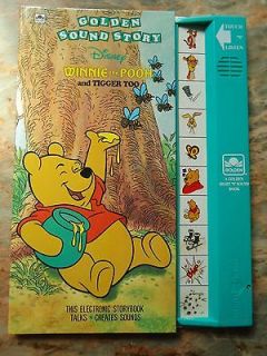 VINTAGE DISNEY WINNIE THE POOH ELECTRONIC STORY SIGHT N SOUND GOLDEN 