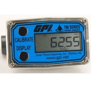 GPI TM075   Turbine Digital Water Flow Meter (2 20 GPM)