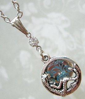H20 Just Add Water Inspired Mermaid Charm Locket Necklace Pendant 