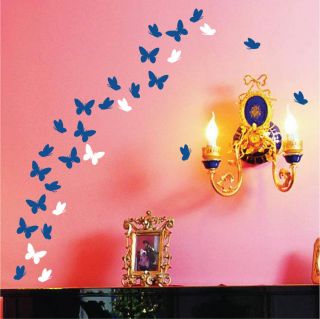 42 Butterfly Vinyl Wall Art Stickers, Decals, 2 Different Shapes, 22 