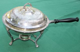   Silverplate Chafing Dish Wm Rogers 571 warming pan 6 pieces with tray