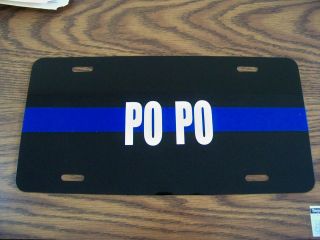   Blue LineTag w/ PO PO A great gift for police, law enforcement, cops